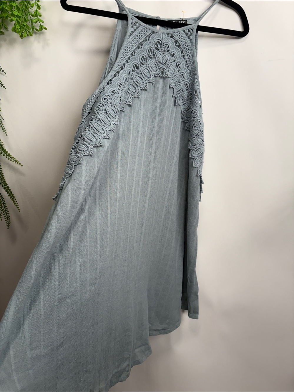 VENUS Gray Lace Detail dress